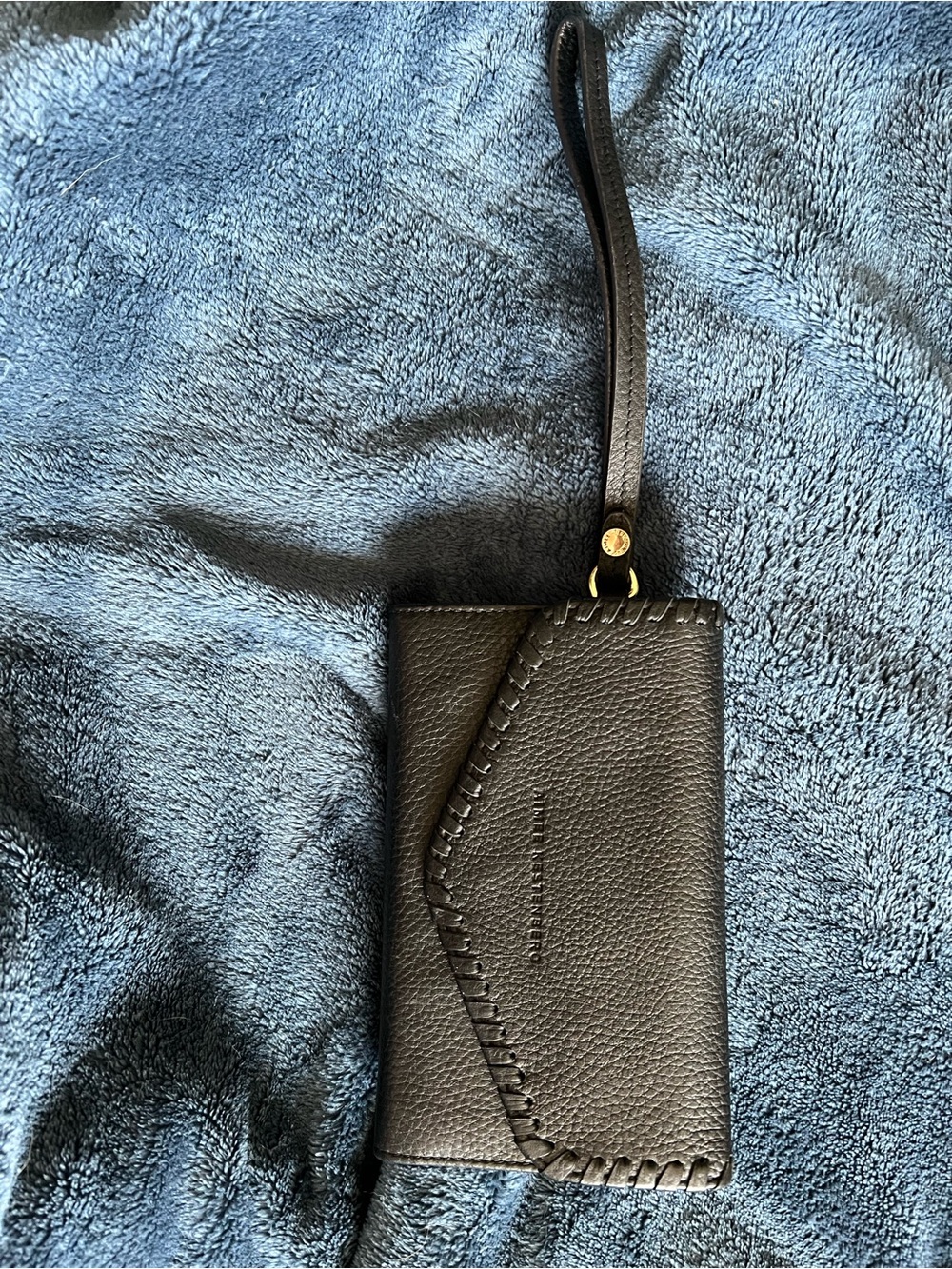 Aimee Kestenberg Black Leather Wristlet Clutch